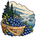 Wild Blueberry Coast Precision Cut Decal